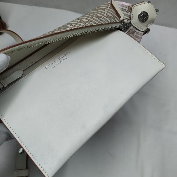 Cole Haan Light Gray Brown Zipper Closure Crossbody Bag - Picture 16 of 16